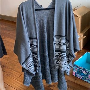 Gray poncho